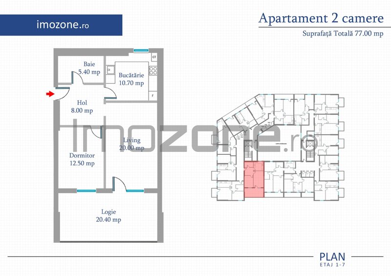 Apartament 2 camere reducere 10% din valoarea avansului